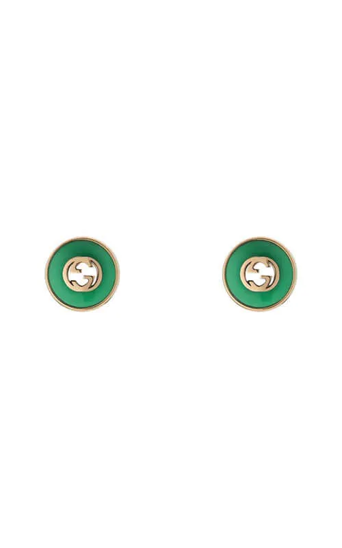 GUCCI Interlocking G Stud Earrings YBD78655400200U