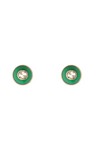 GUCCI Interlocking G Stud Earrings YBD78655400200U