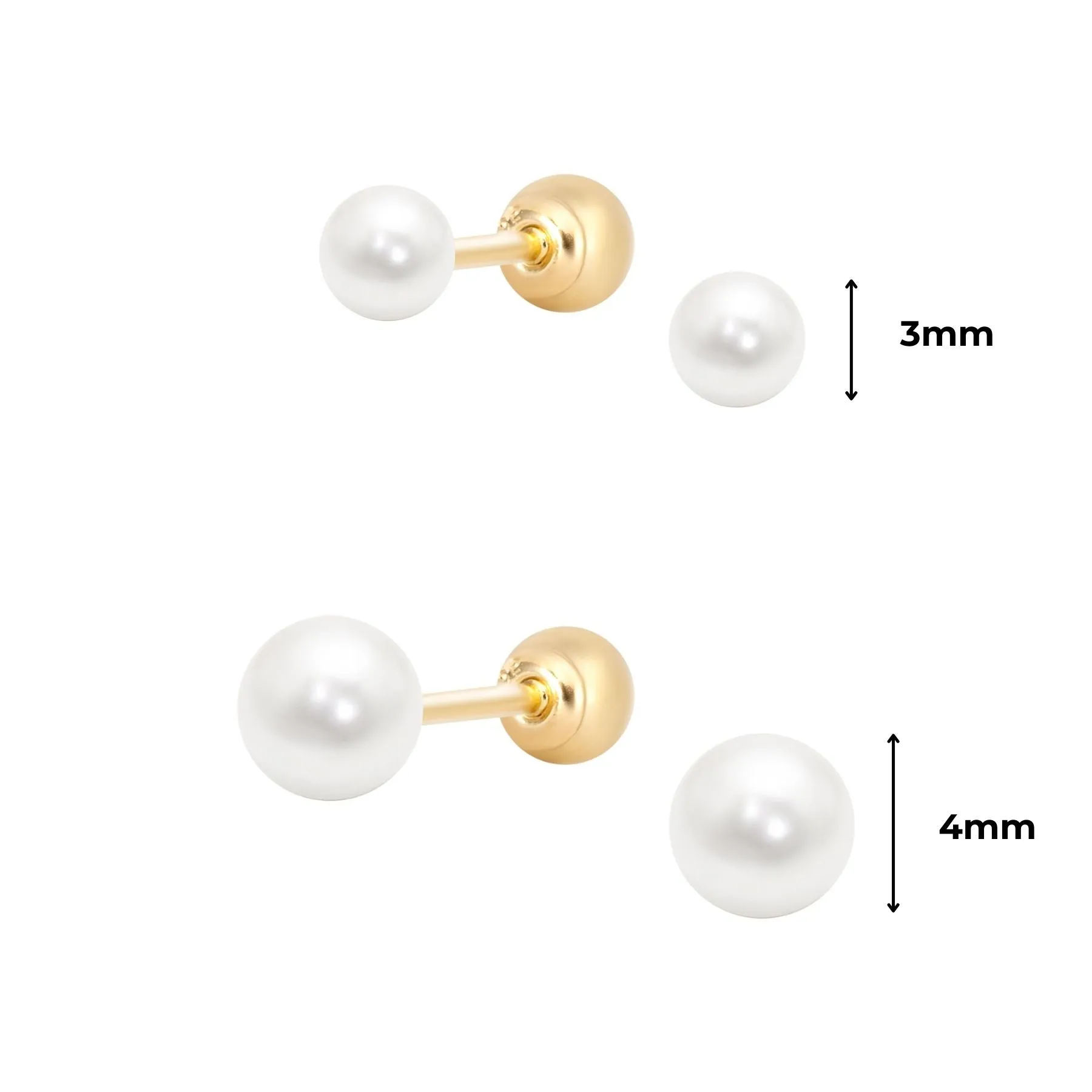 Harmonia Pearl Piercing in Yellow Gold