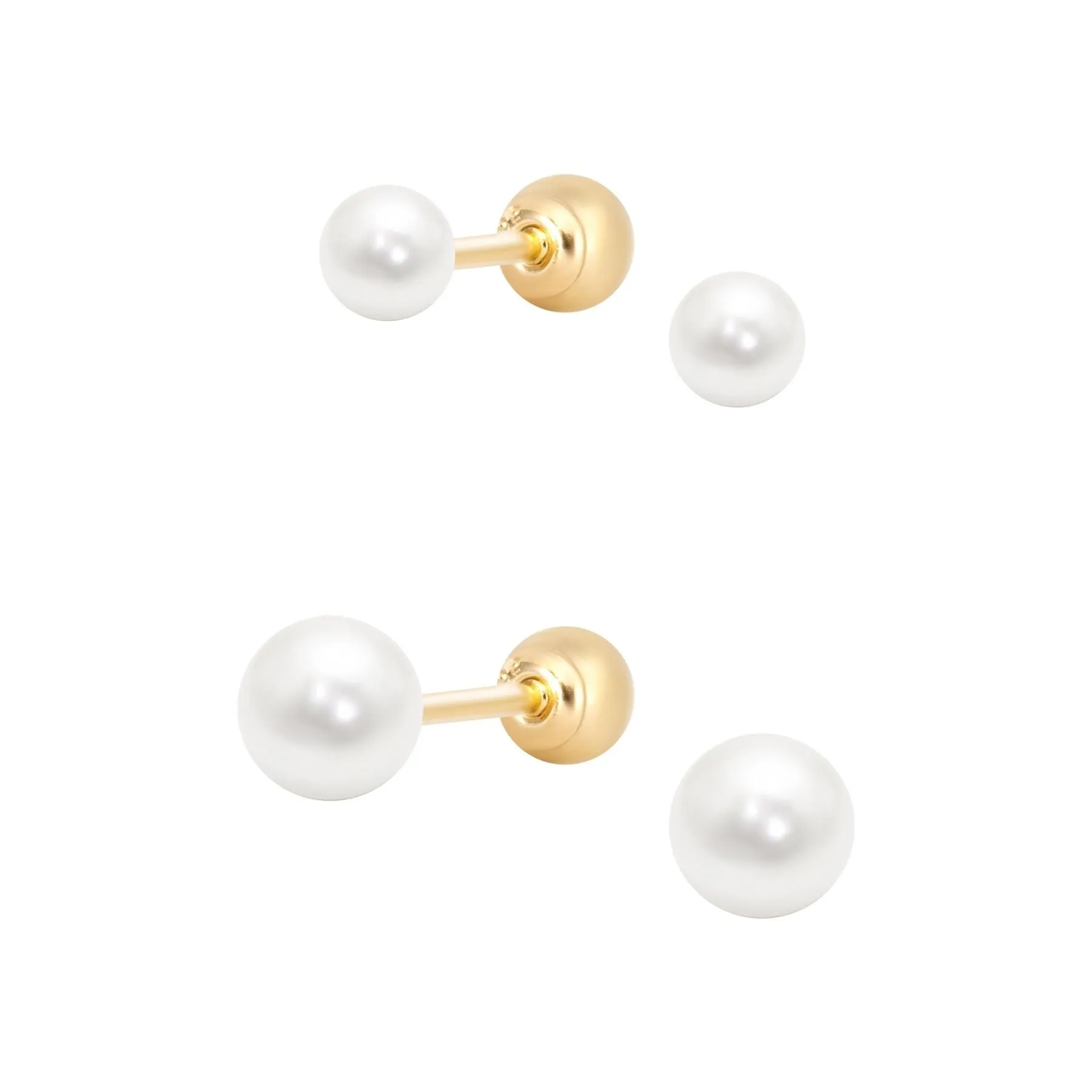 Harmonia Pearl Piercing in Yellow Gold