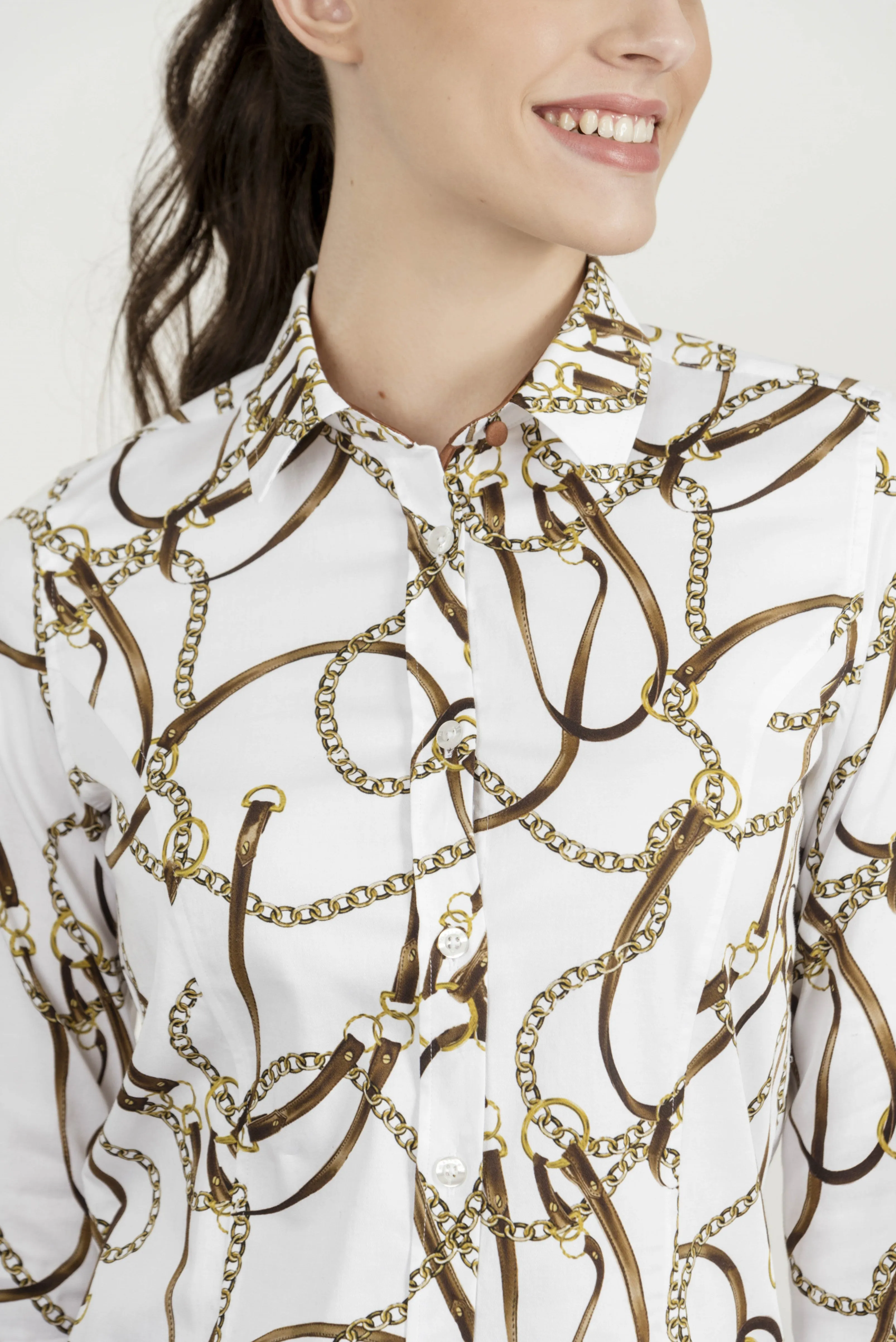 Hartwell Layla Ladies White Chains Shirt
