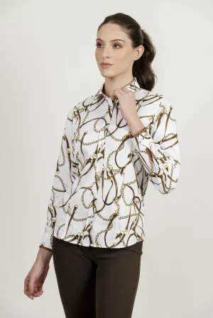 Hartwell Layla Ladies White Chains Shirt