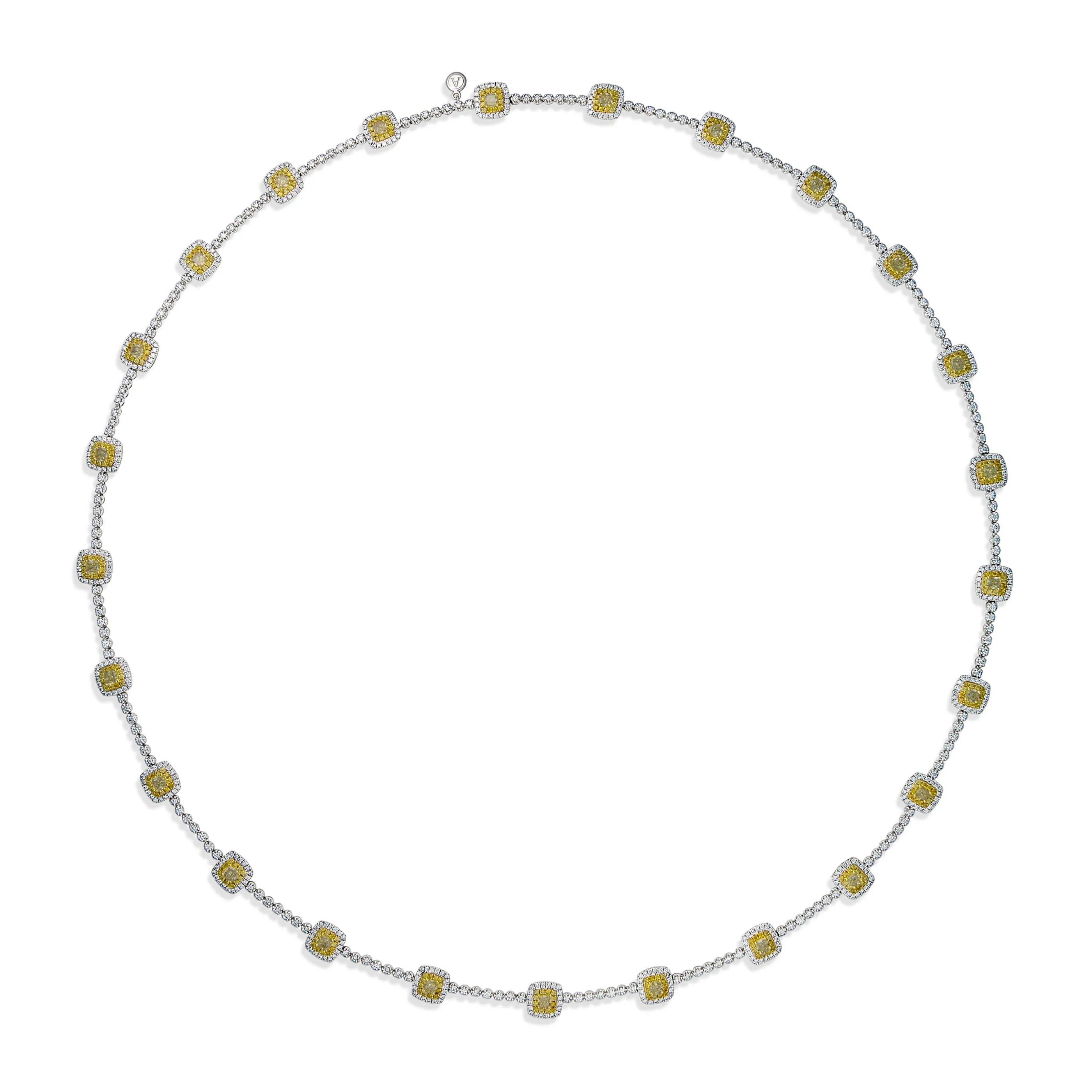 Hello Yellow® Cushion Cut Yellow Diamond Necklace