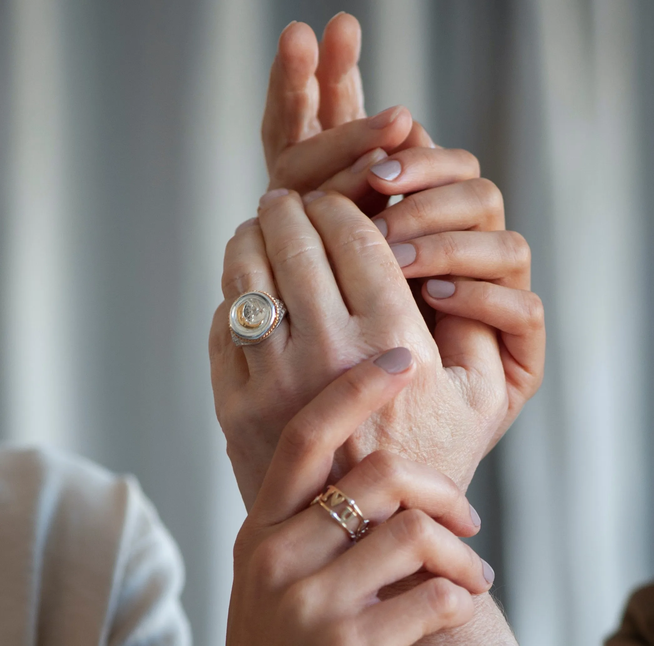 'I ♥ U' Set of 2 Key-Style Rings