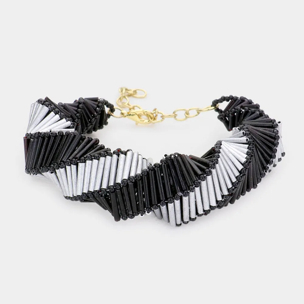 iLLASPARKZ Chunky Beads Abstract Spiral Bracelet