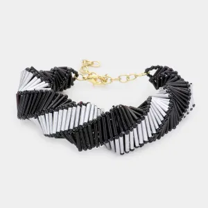 iLLASPARKZ Chunky Beads Abstract Spiral Bracelet