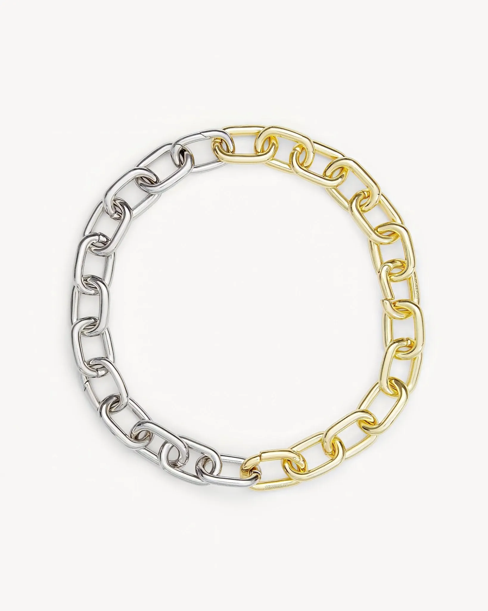 Interchangeable Link Necklace in Gold and Silver Split