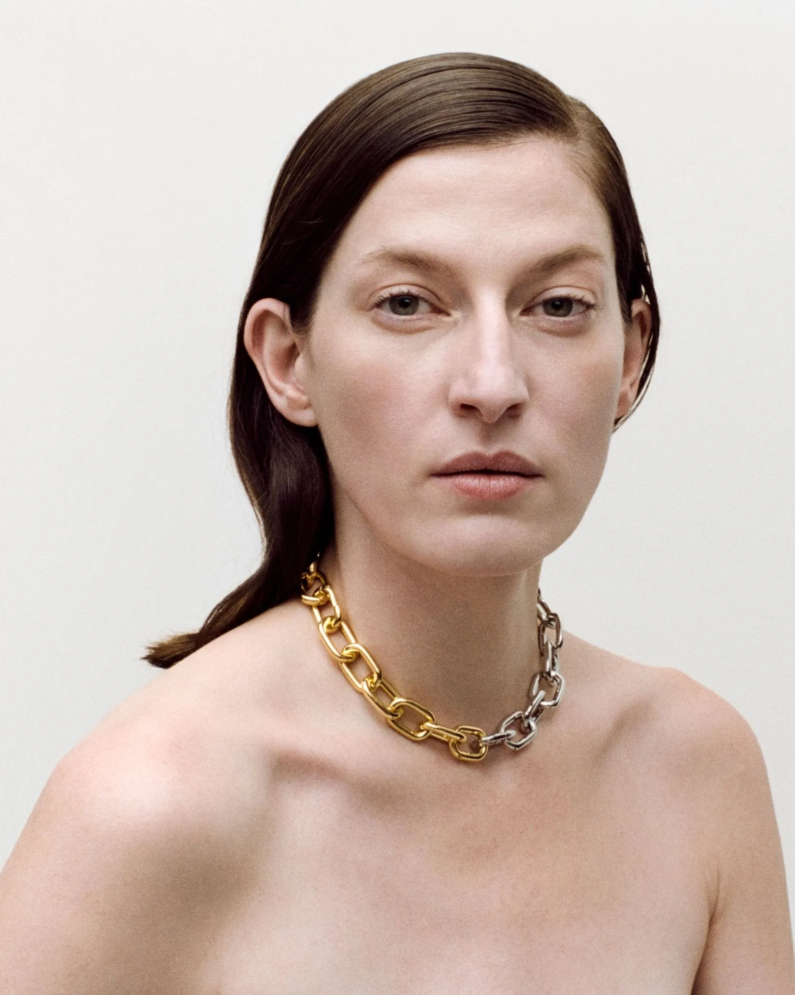 Interchangeable Link Necklace in Gold and Silver Split
