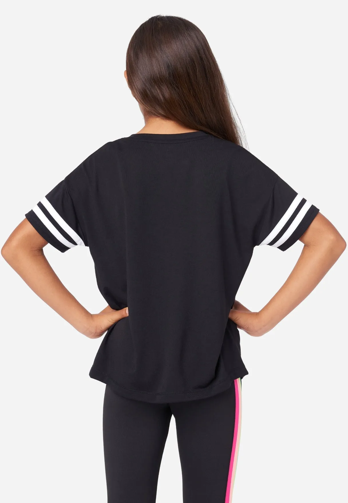 J Sport Stripe Crewneck Tee