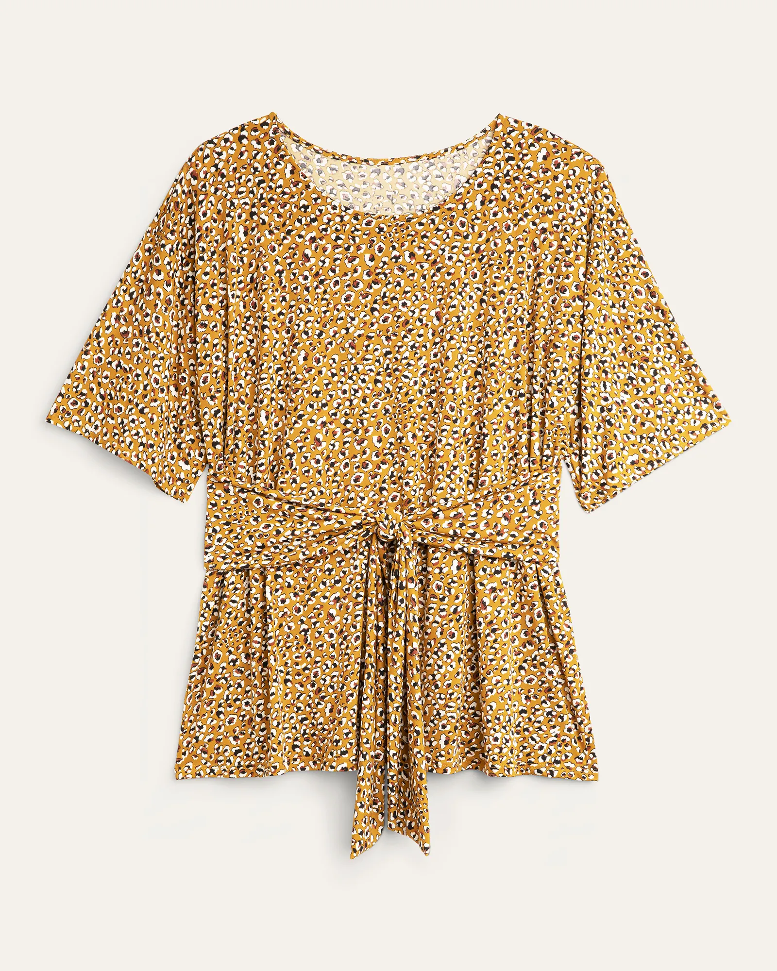 Kara Tie-Front Top | Bronze / Black
