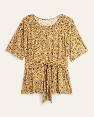 Kara Tie-Front Top | Bronze / Black