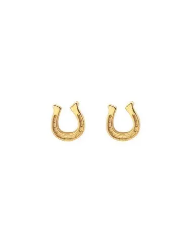 Kris Nations Horseshoe Stud Earrings - Gold