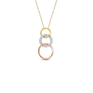 Linked Circle Diamond Pendant