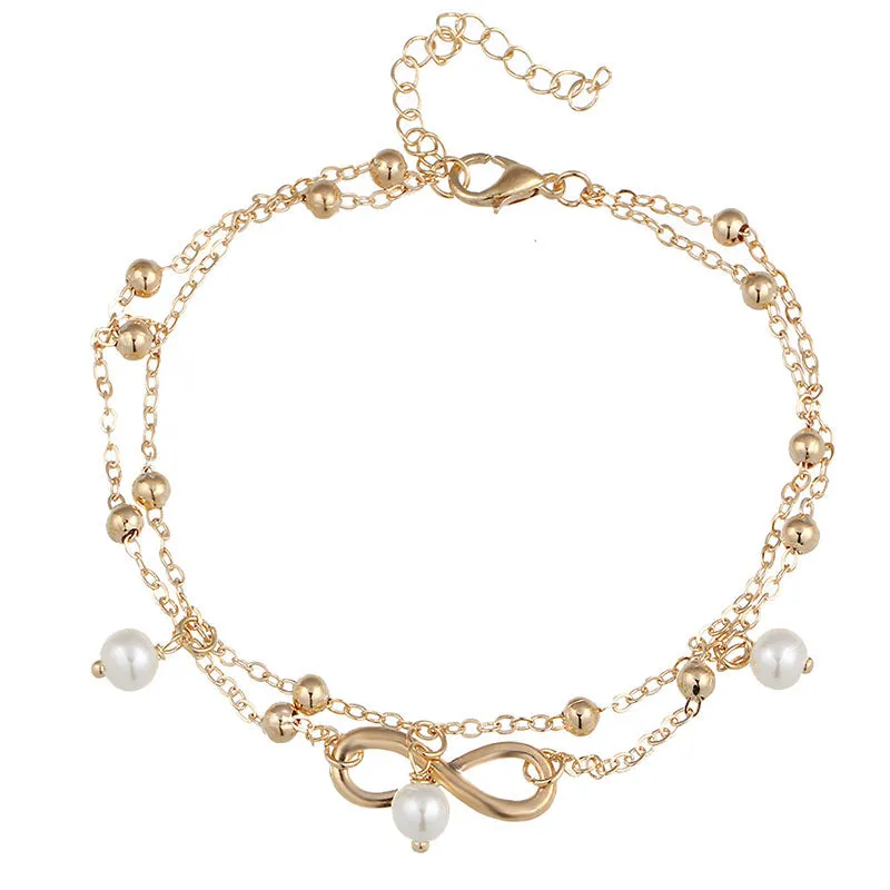 LNRRABC Silver Color Bohemia Bead Shell Anklets For Women Fashion Foot Jewelry Beach Ankle Bracelet Sandals Shoes Barefoot Gifts