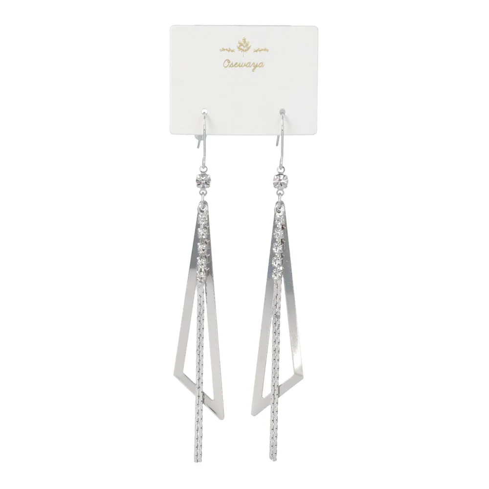 Long Open Triangle Earrings