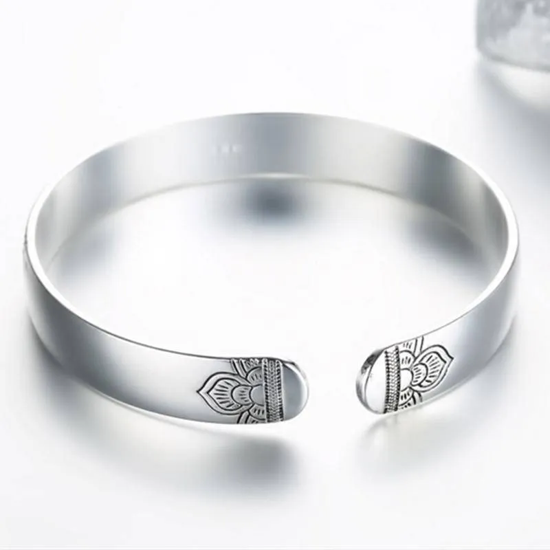 Lotus Thai Silver bangle bracelet
