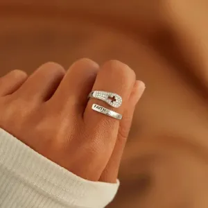 LOVCIA Radiant Aura Divine S925 Sterling Silver Ring with Enchanting CZ Crystals