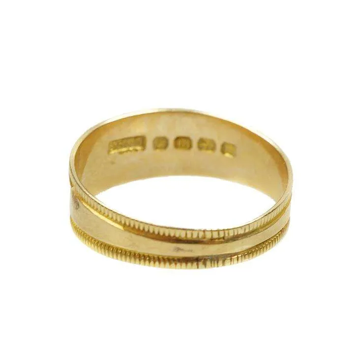Lovely High Carat Yellow Gold Victorian Mizpah Band