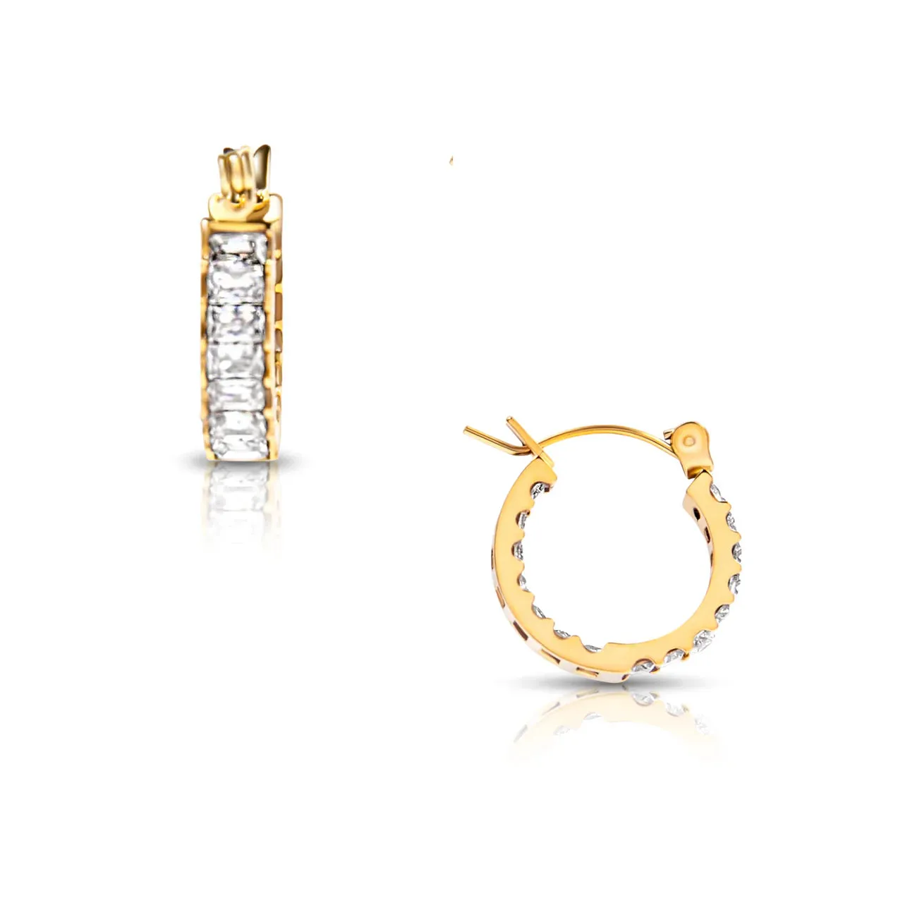 Lyndsay Huggie Hoop Gold