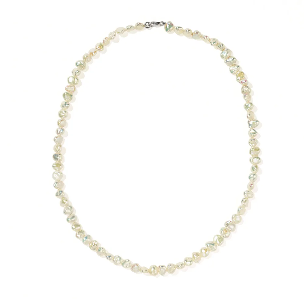 Meadowlark Baroque Pearl Midi Necklace - Sterling Silver