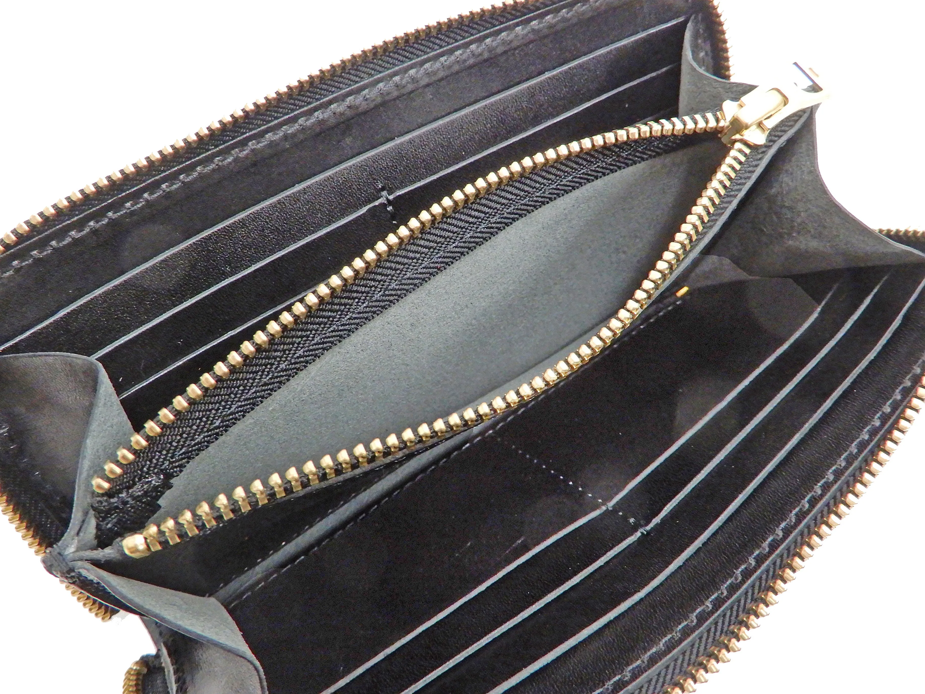 Men's Casual Leather Long Wallet Barns Outfitters Cordovan Zip Around Wallet LE-4318 Black