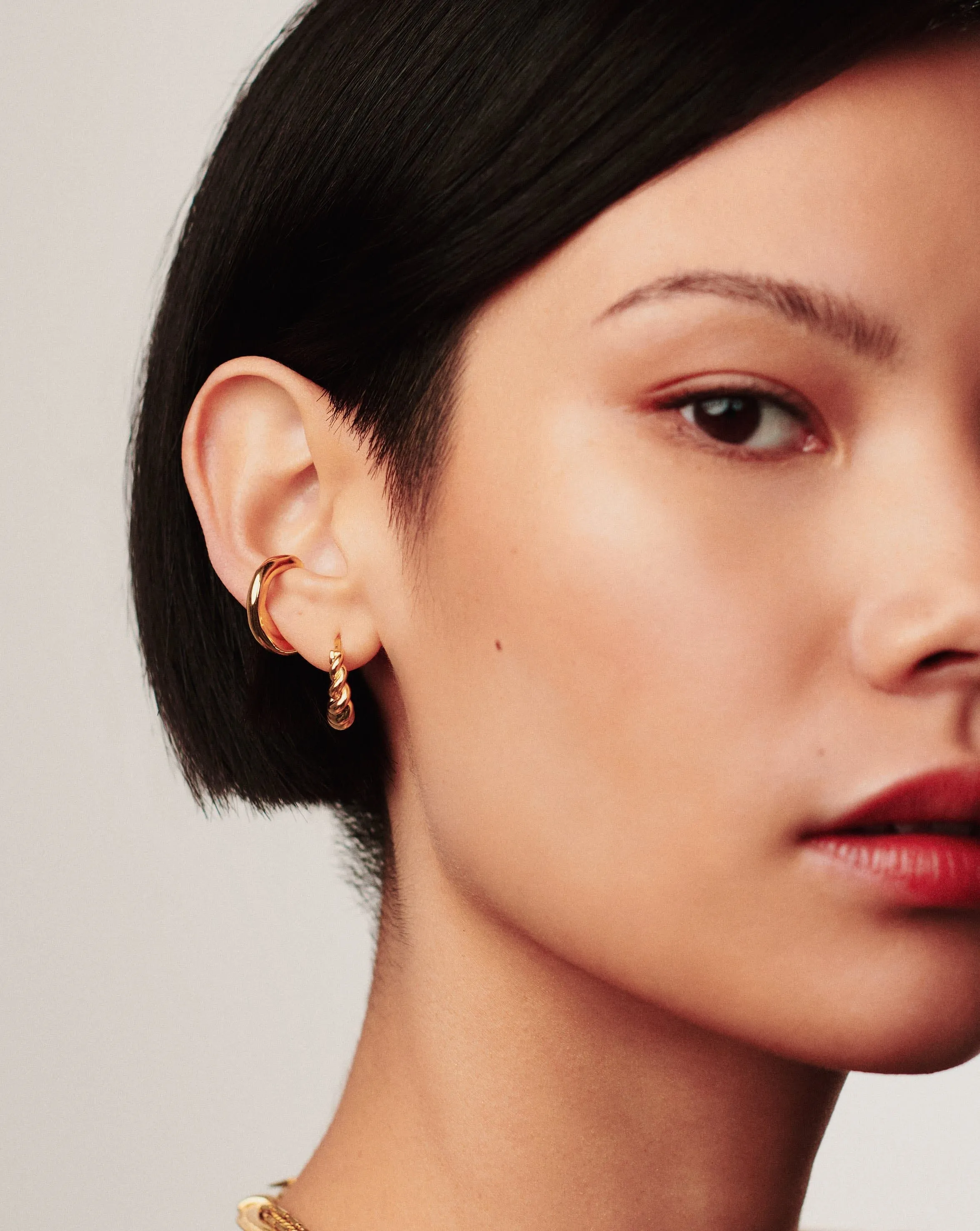 Mini Tidal Hoop Earrings | 18ct Gold Plated Vermeil