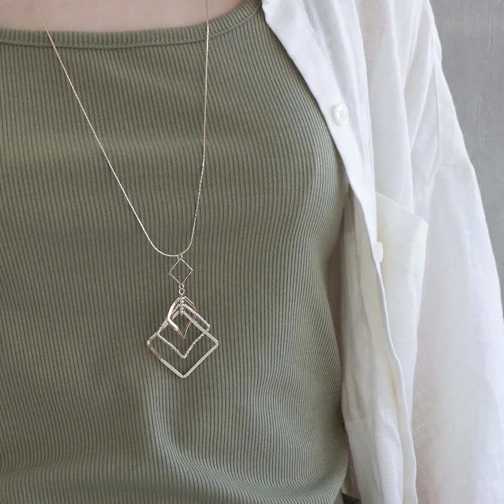 Multiple Rhombus Long Necklace