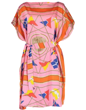 Nautical Print Caftan Dress