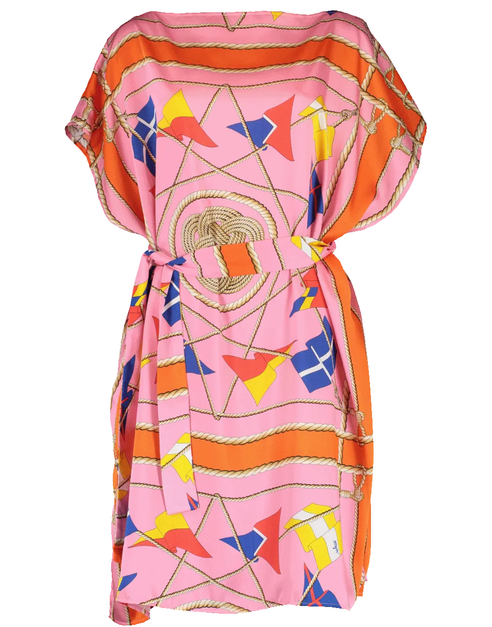 Nautical Print Caftan Dress
