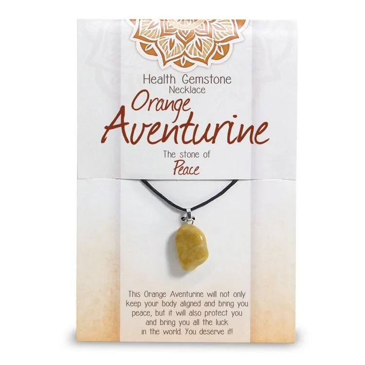 Orange Aventurine Health Gemstone Necklace