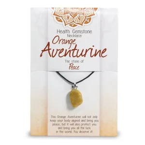 Orange Aventurine Health Gemstone Necklace