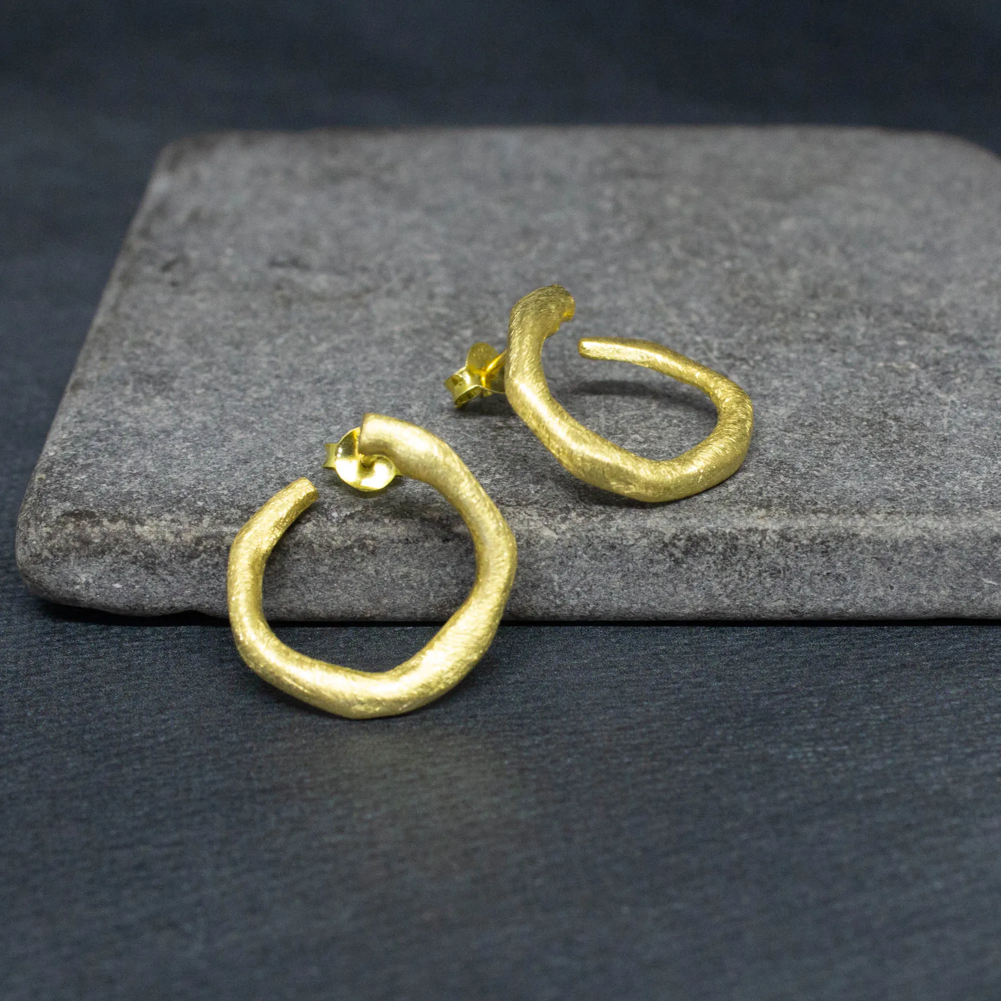 Organic Circle Ear Jacket Studs