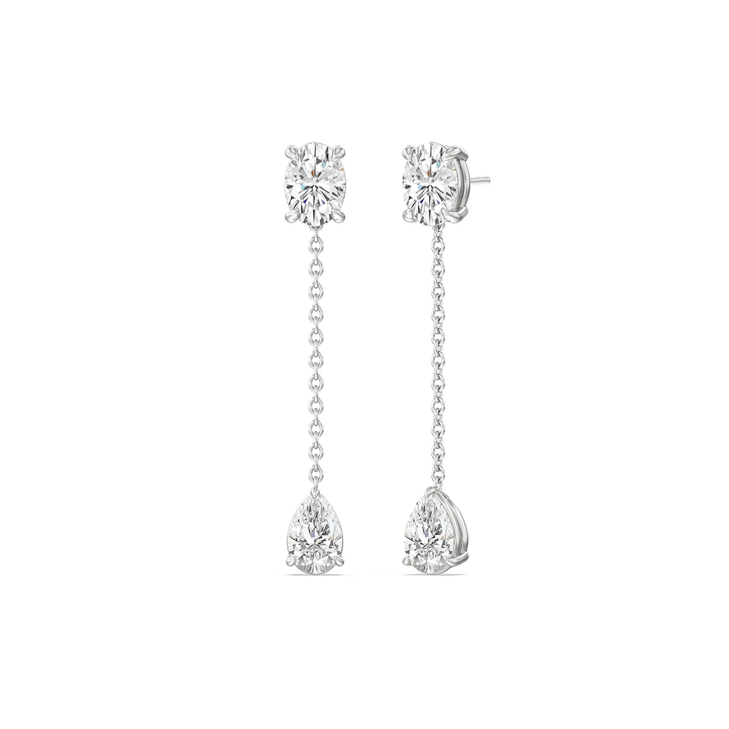 Oval and Teardrop Matching Earrings