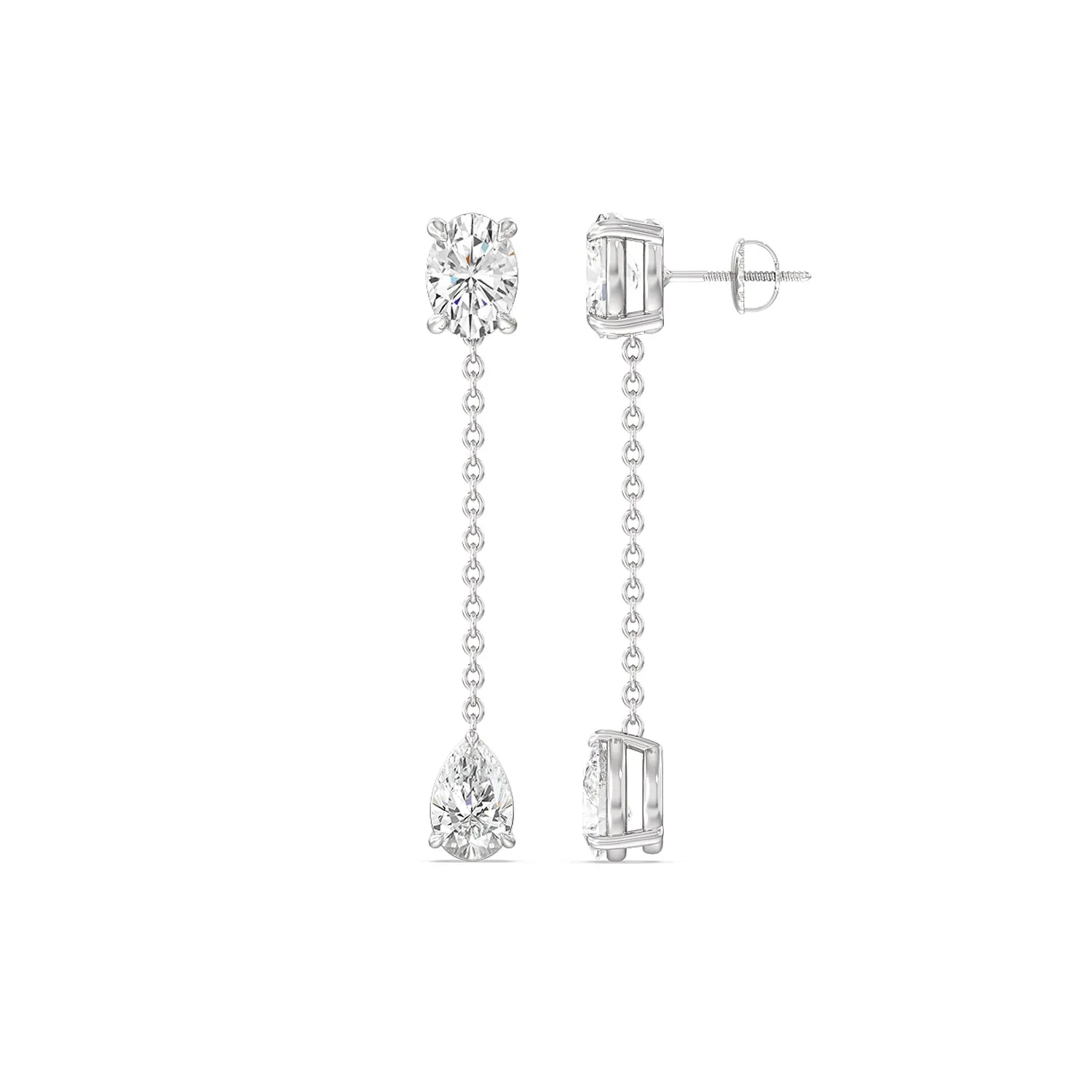 Oval and Teardrop Matching Earrings