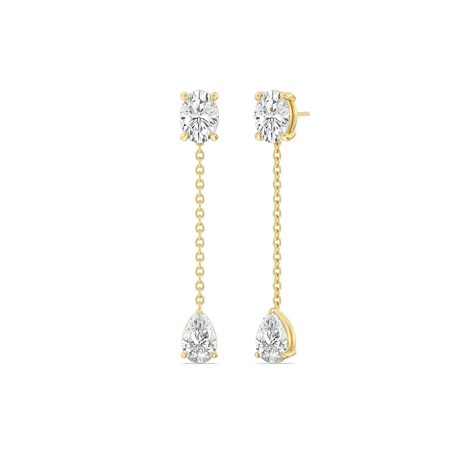 Oval and Teardrop Matching Earrings