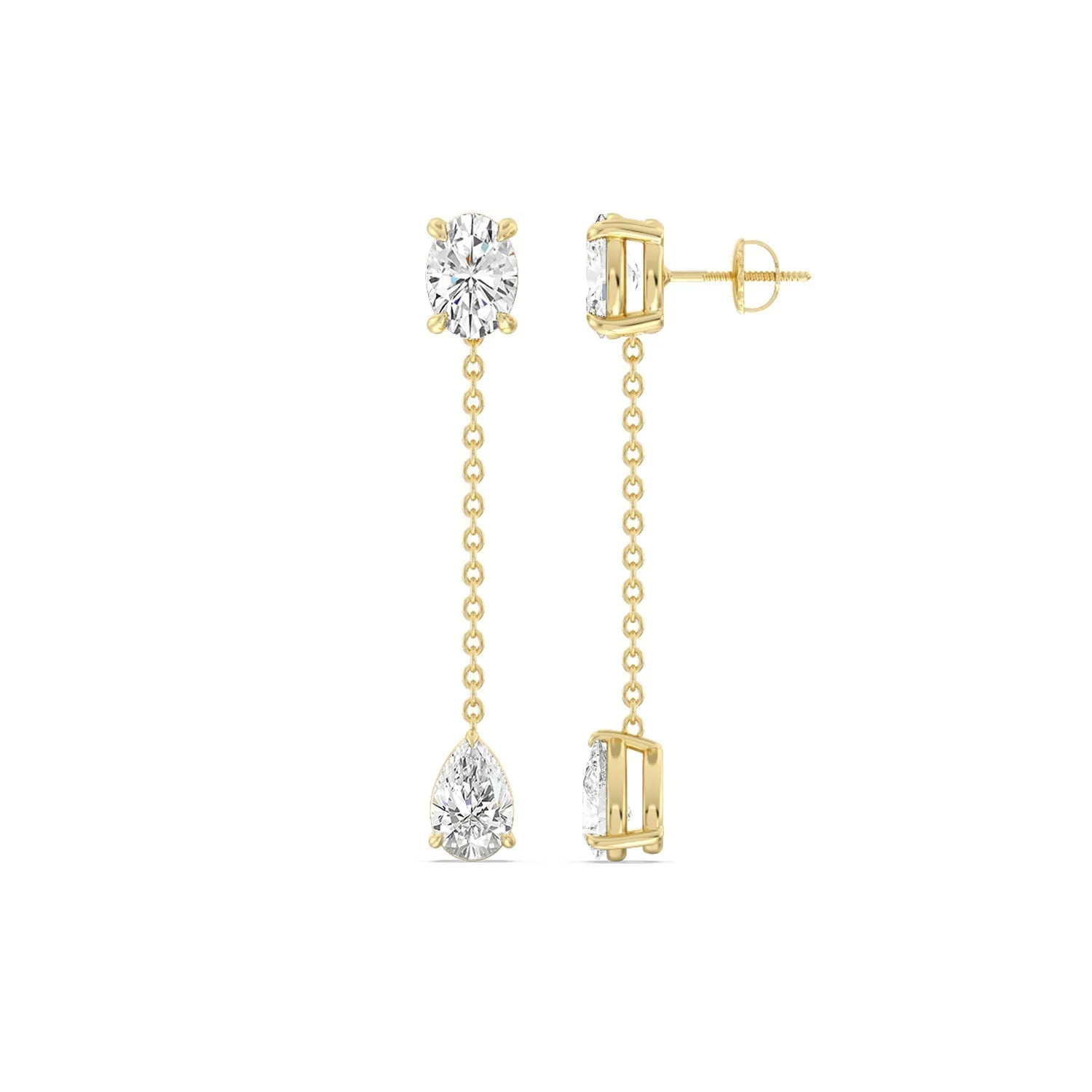 Oval and Teardrop Matching Earrings