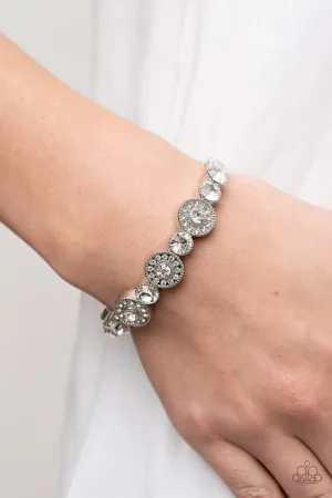 Paparazzi Bracelet ~ Crowns Only Club - White