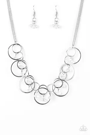 Paparazzi Seafront Scene White Short Necklace