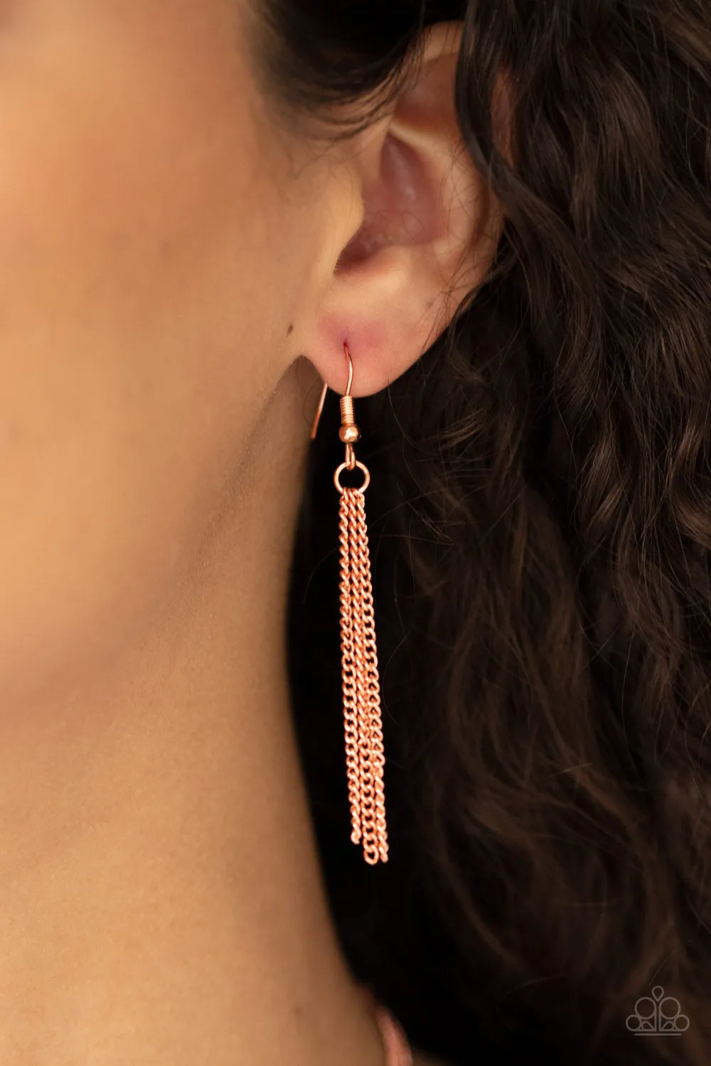 Paparazzi Teardrop Timelessness Copper Long Necklace