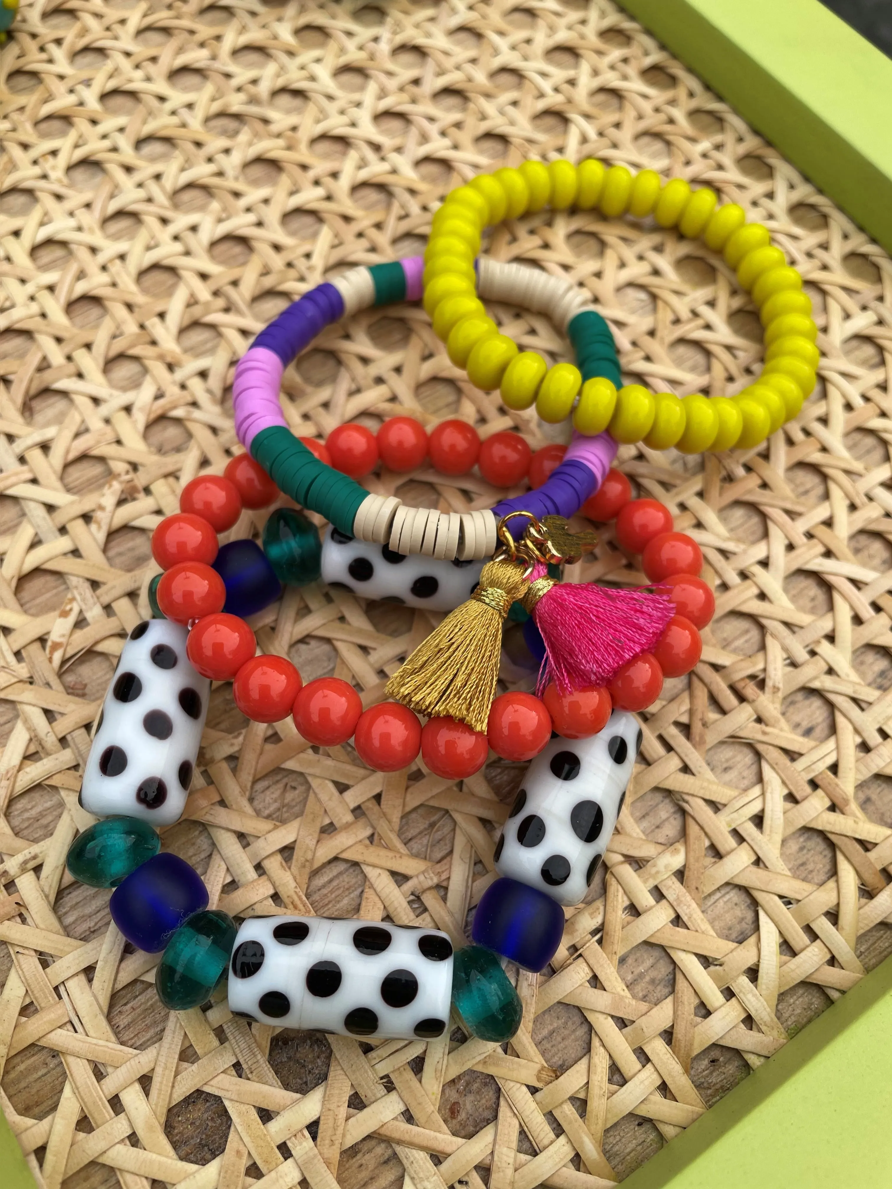 Polka  Azul  V2 Bracelet Set