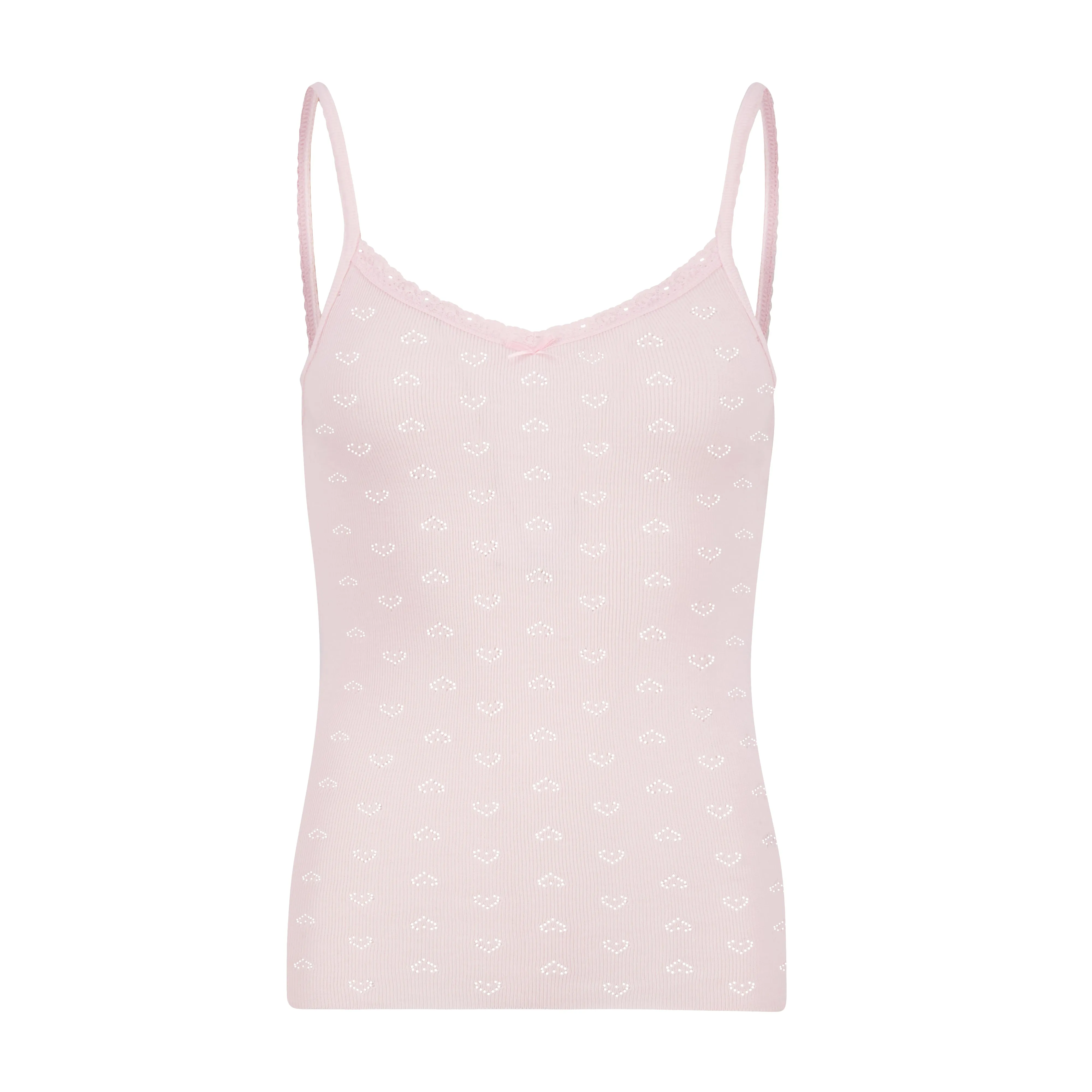 Polkadot Shell Pink VIntage Hearts PATTI CAMISOLE