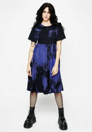 Purple Haze Midi Skater Dress