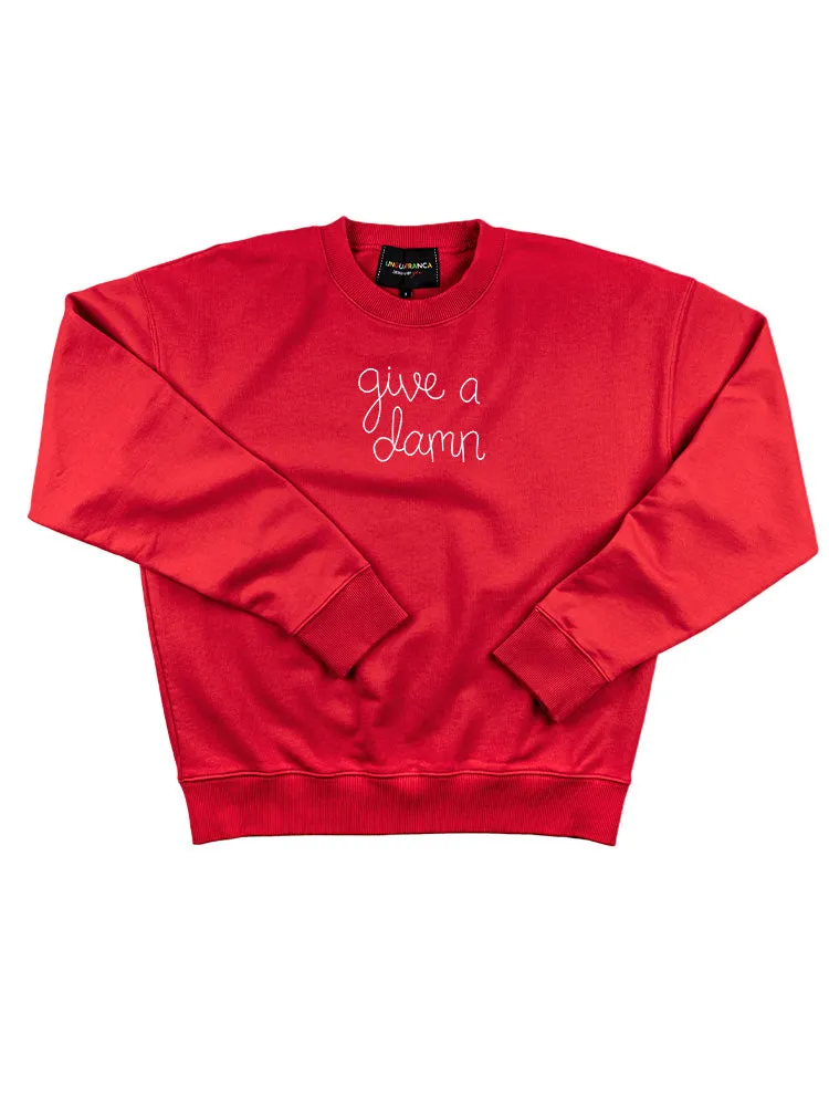 "give a damn" Women's Sweatshirt