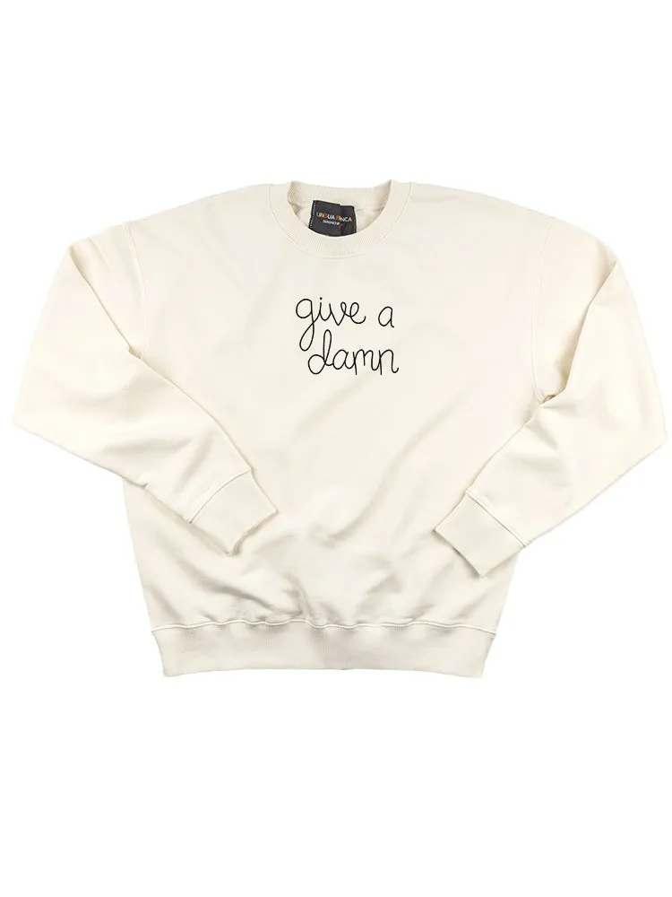 "give a damn" Women's Sweatshirt