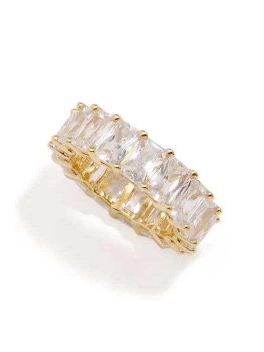 Radiant Cut Infinity Crystal Ring