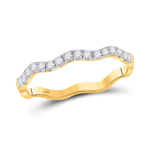 Radiant Waves Diamond Stackable Band