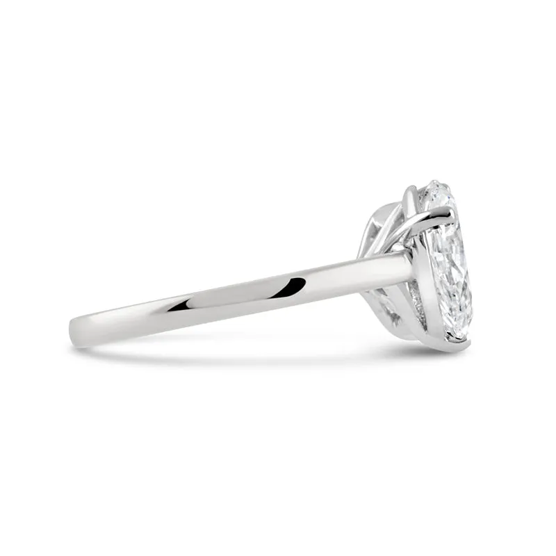 Rectangle & Pear Cut Toi et Moi Engagement Ring 2.93ct
