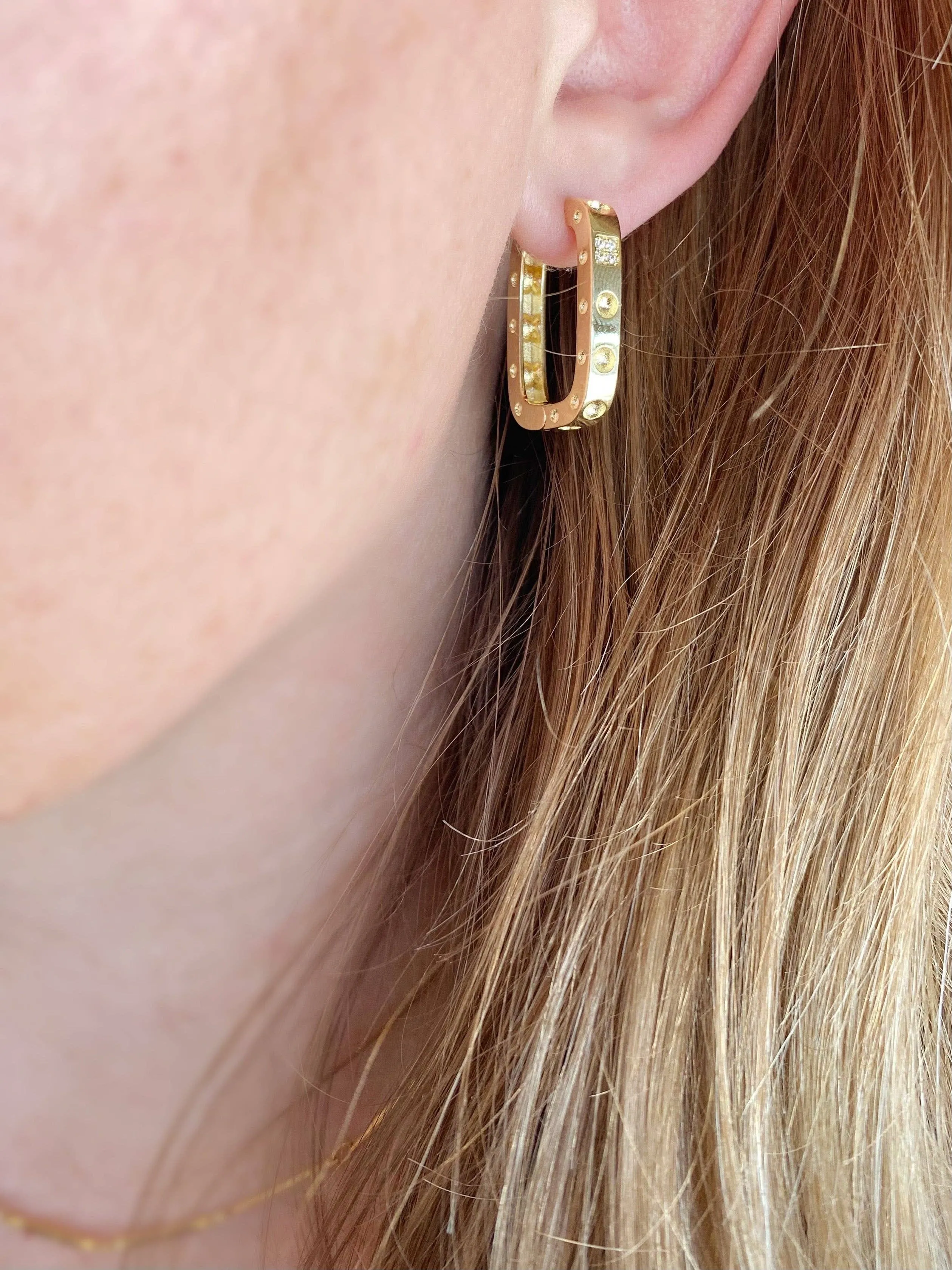 Rectangle Hoop Earrings