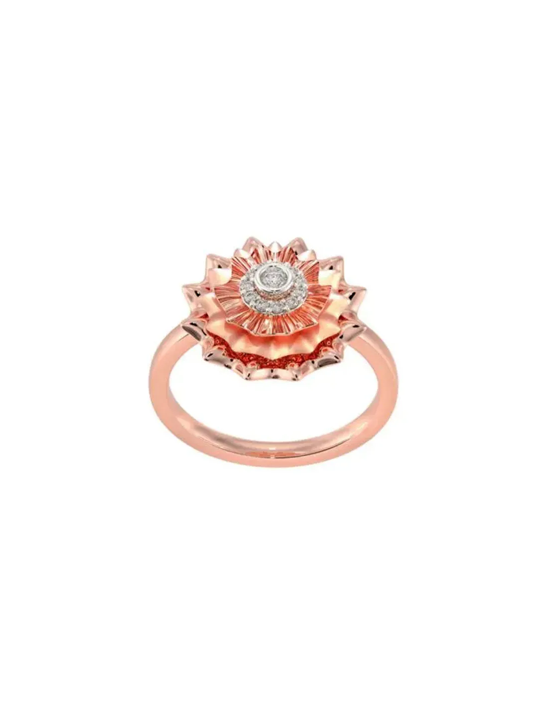 Rose Gold Radiant Sunburst Ring