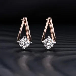 Round Diamond Hoop Earrings